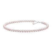 Colier perle naturale roz pudra si argint DiAmanti FARL885-G